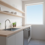 Fregadero compacto cocina pequeña moderna