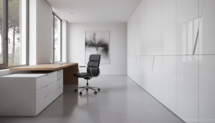 Colección Flora de Fantoni: muebles de oficina modulares en despacho italiano moderno