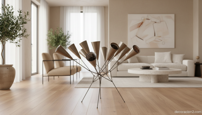 Revistero Omero de Diseño italiano en salón contemporáneo