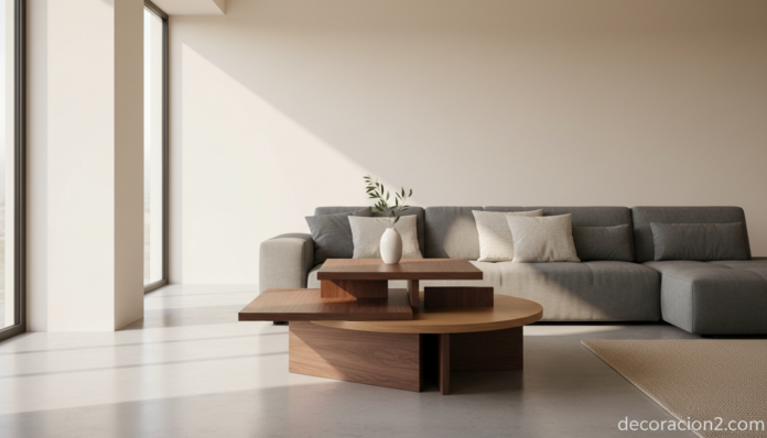 Mesa Rotor de diseño italiano en salón moderno