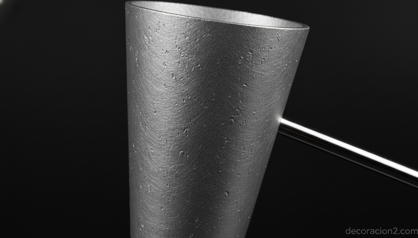 Detalle cono aluminio inyectado del revistero Omero de Driade