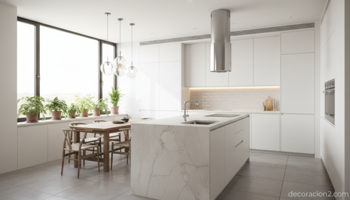 Cocina con buena iluminación y ventilación natural