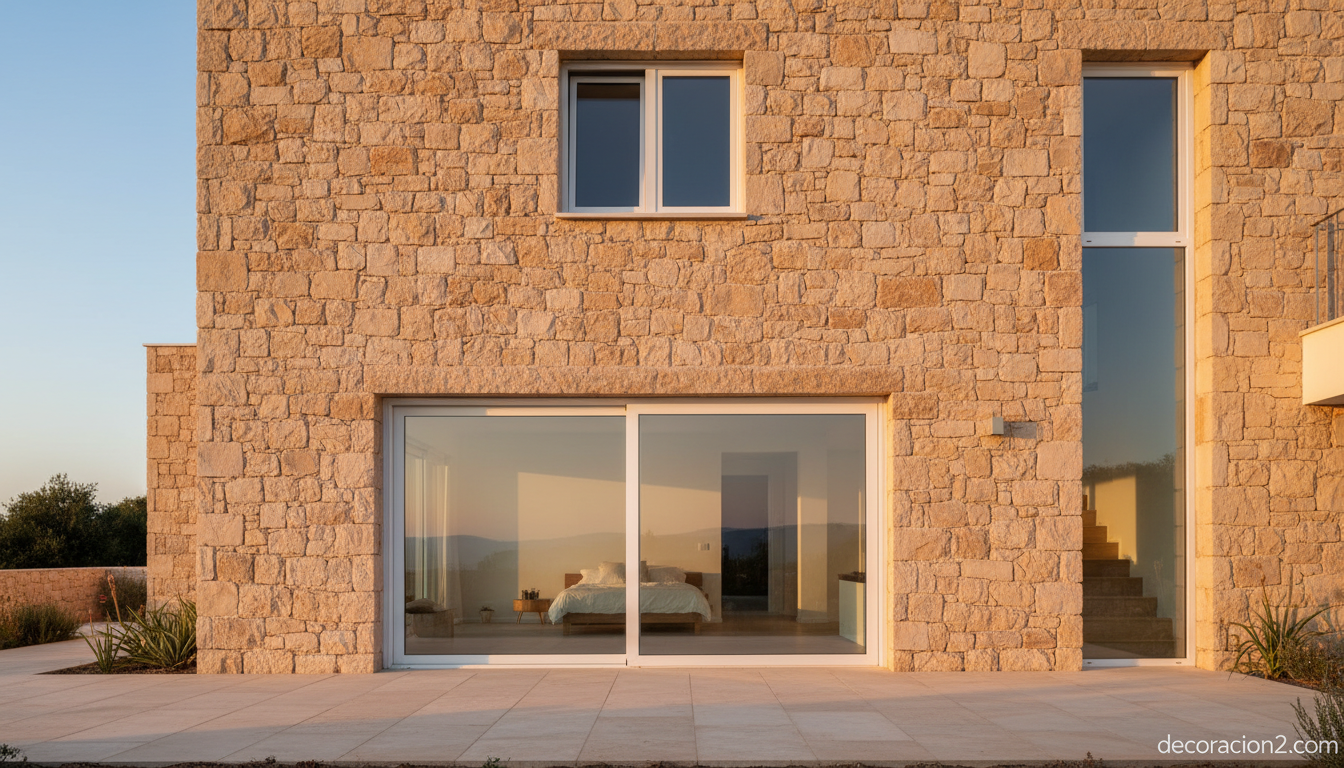 Ventanas de aluminio: ventajas, desventajas y tipos para tu hogar 2 Fachada con diferentes tipos de ventanas de aluminio