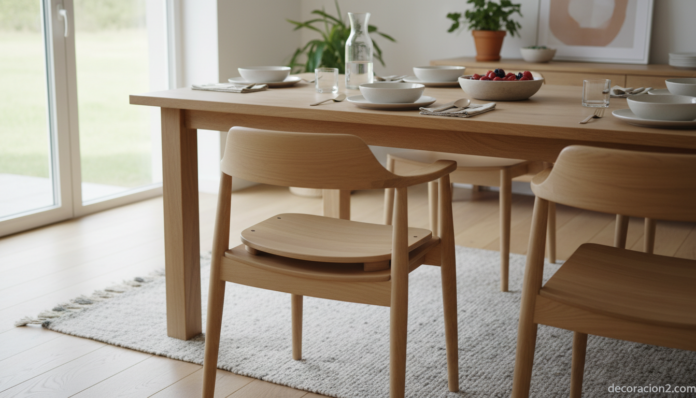 Trona Handysitt de madera de haya montada en silla de comedor nórdico