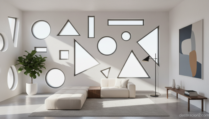 Apartamento moderno con ventanas asimétricas que llenan el espacio de luz natural