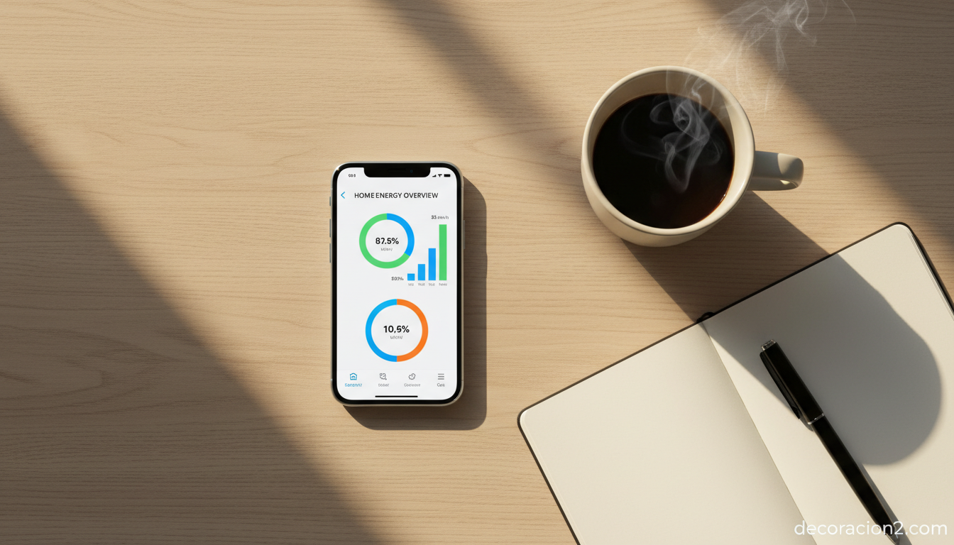 Aplicación móvil de monitorización de consumo eléctrico en casa con gráficos de eficiencia energética