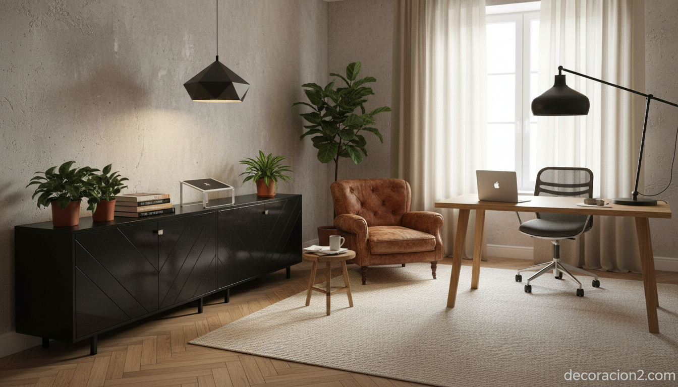 Aparador modular Fantoni Flora integrado en loft residencial contemporáneo