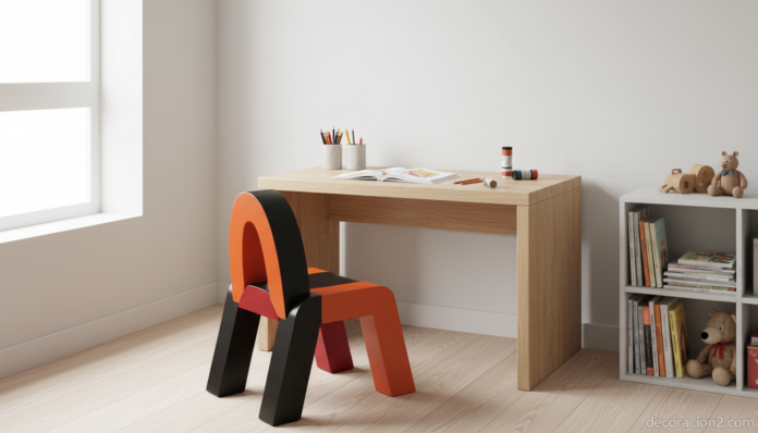 Set de silla y escritorio infantil Dansk Design de Frederic Collete