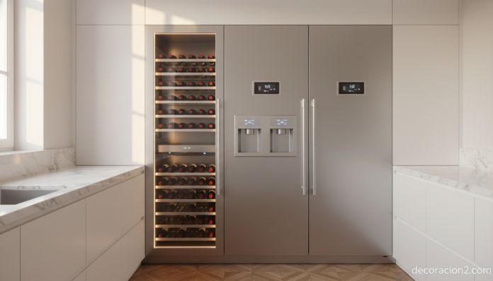 Frigorífico Electrolux All4You en cocina moderna con vinoteca integrada