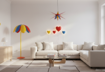 Lámparas de Agátha Ruiz de la Prada: color, diseño y alegría para iluminar tu casa Lámparas coloridas de diseño Agátha Ruiz de la Prada en un salón moderno