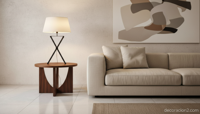 Lámpara Baby Gilda de Pallucco en salón minimalista con sofá beige