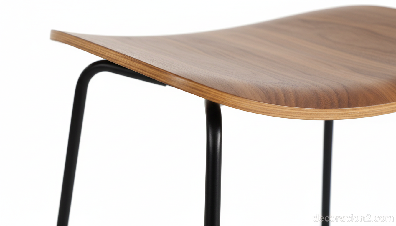 Detalle de los materiales y estructura metálica de la silla Littlebigchair