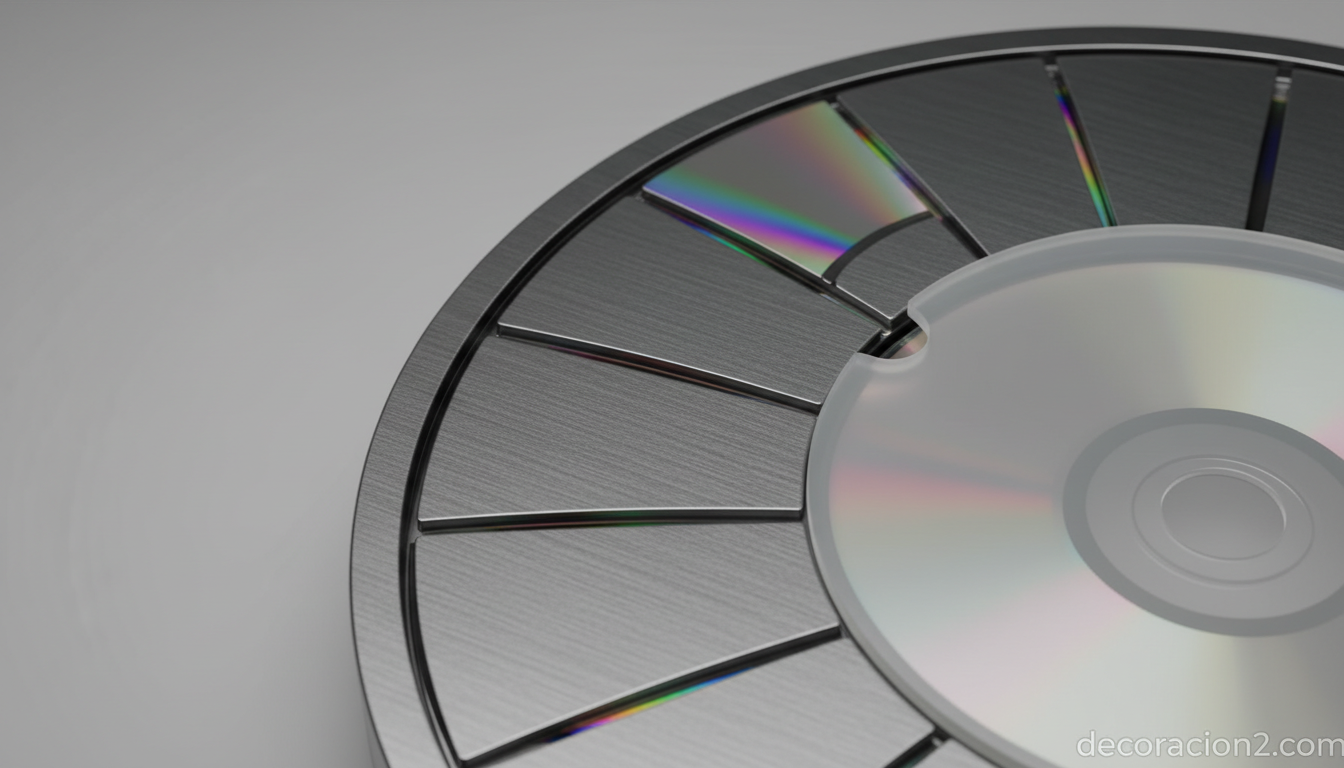 Detalle del aluminio anodizado y polipropileno transparente de la CD Roll Mural