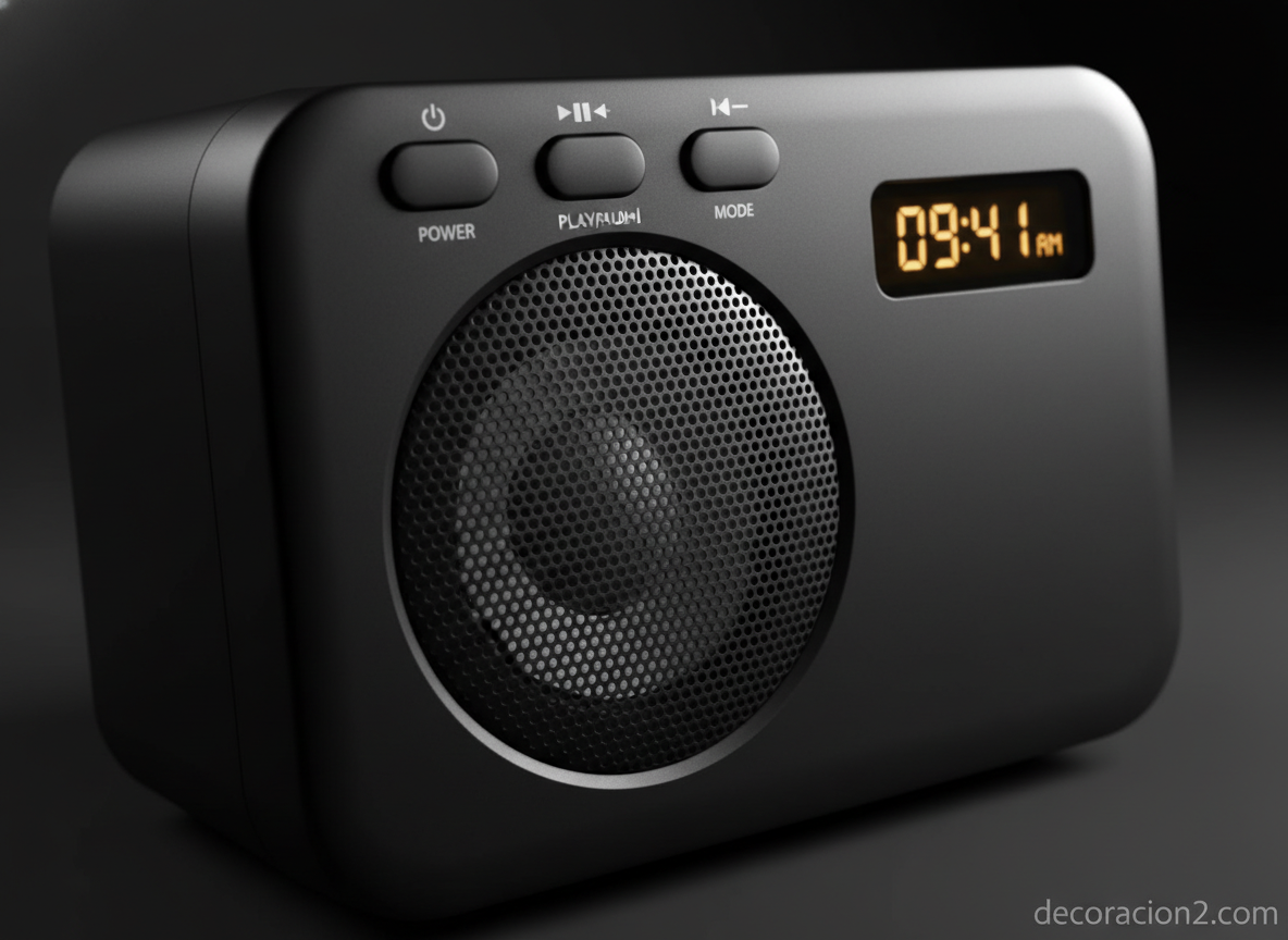 Detalle del altavoz dock JVC RA-P30 con rejilla y controles