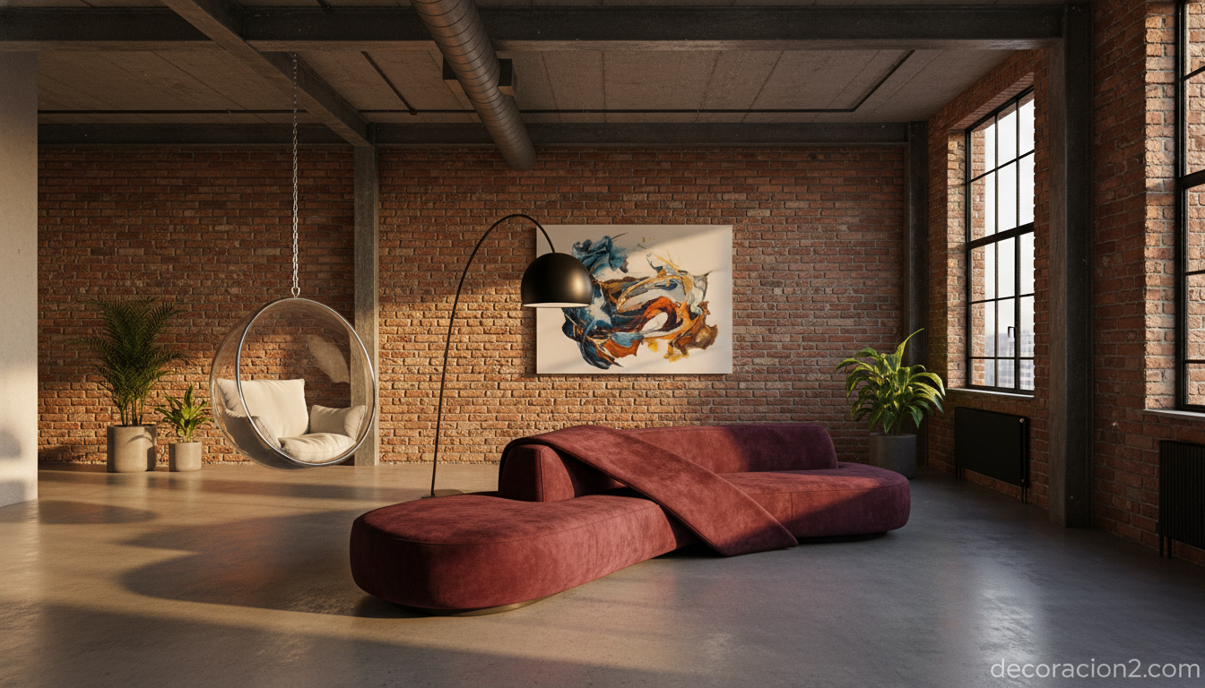 Sofá Twister en un loft urbano contemporáneo