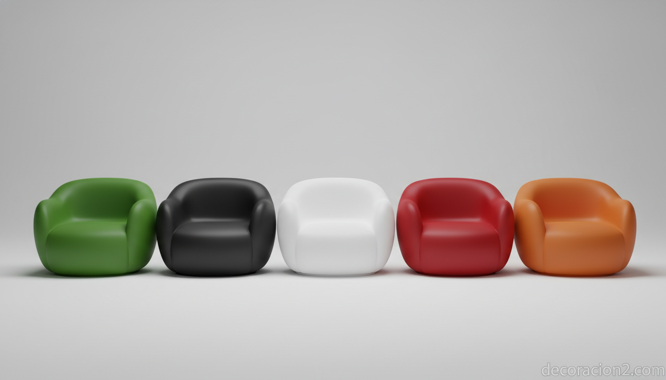 Sillón Chubby en sus cinco colores disponibles