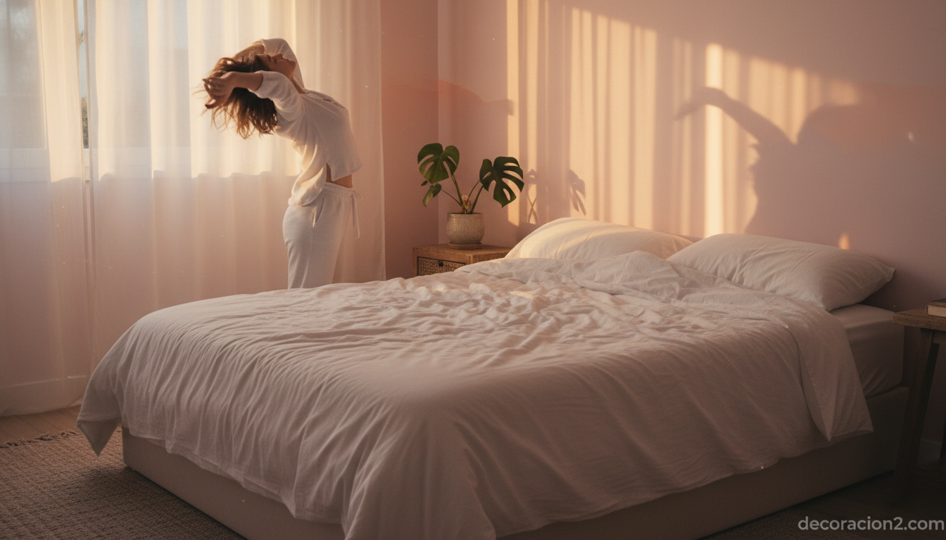 Despertar natural simulado por una lámpara para dormir con efecto amanecer