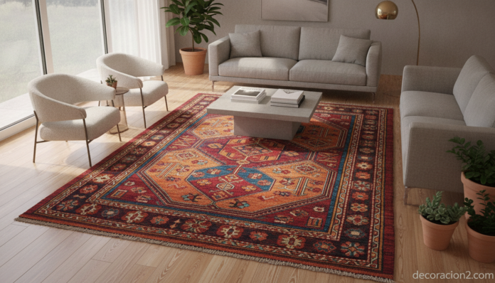 Alfombra de diseño de Francis Montesinos en un salón moderno