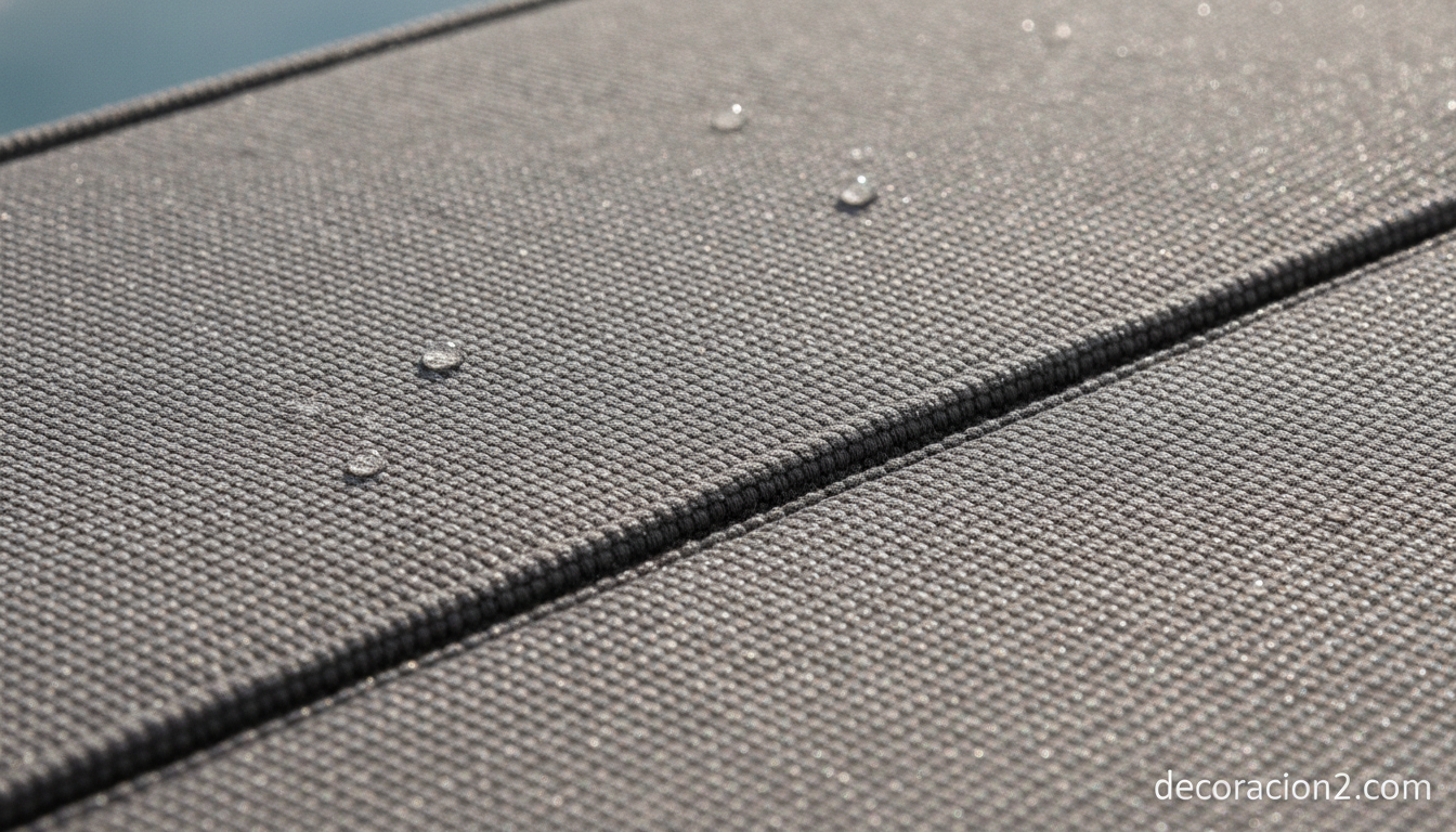 Chaise longue Dialounge: la evolución del clásico para el descanso compartido 7 Detalle del tejido resistente al agua del chaise longue Dialounge