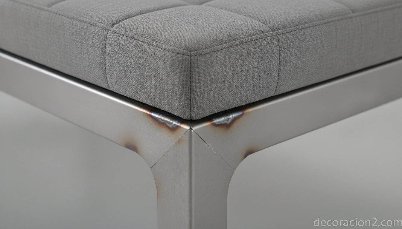 Bancos modulares: Ta Te Ti, el asiento que se transforma con tu espacio 1 Detalle de la estructura de aluminio y acero de un banco modular