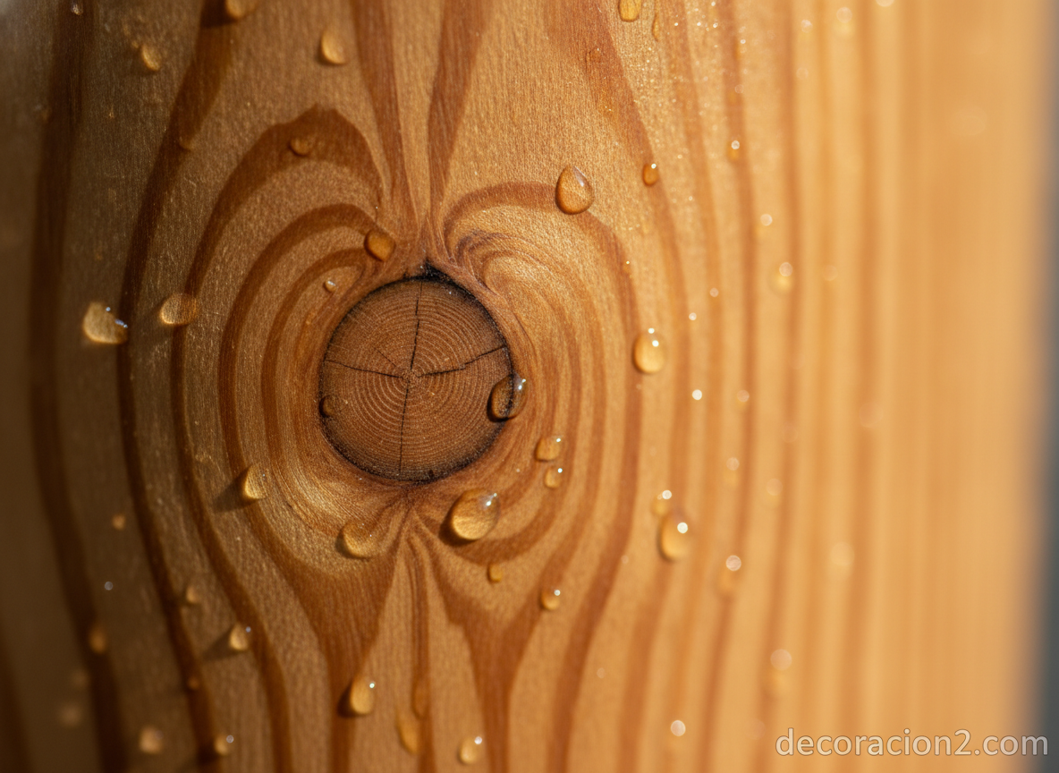 Detalle de la veta y textura de la madera de un paragüero