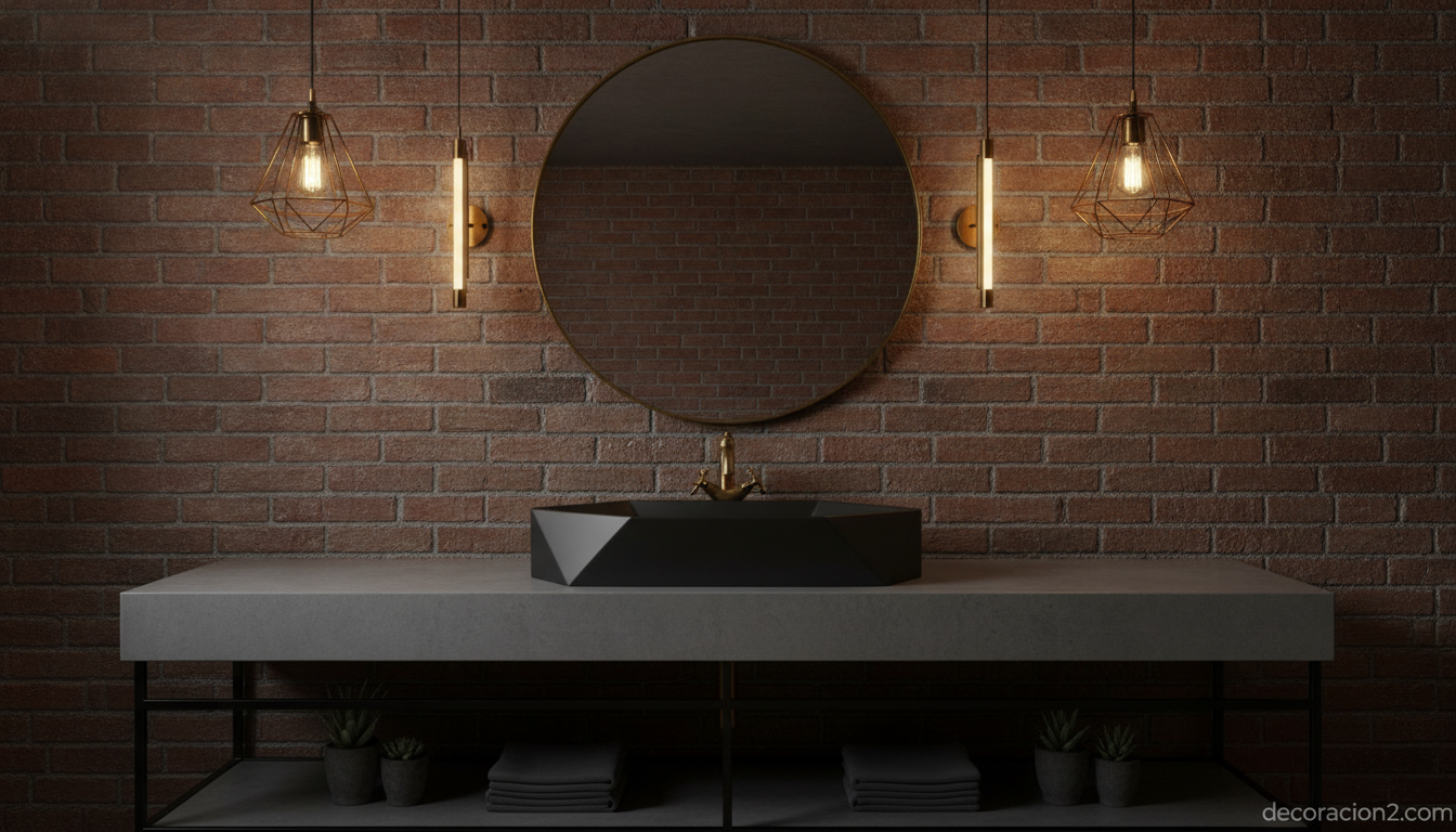 Lavabos de diseño: el modelo Flower de Duebi Italia y cómo elegir 8 Lavabo de diseño en color negro mate en un baño de estilo industrial
