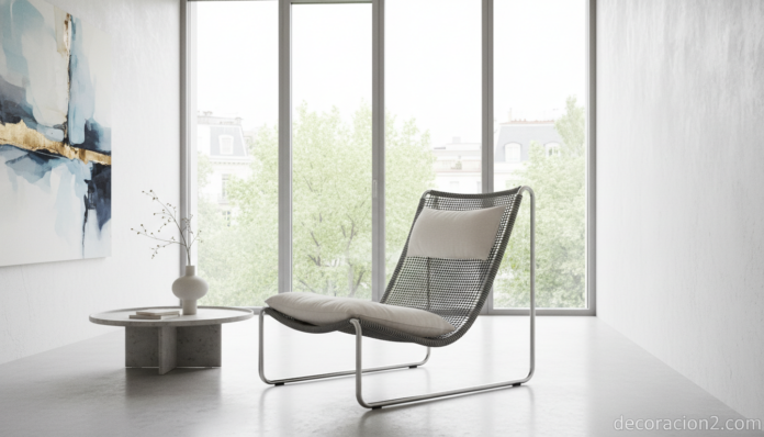 Sillón Slow Chair de Vitra en un salón moderno y luminoso