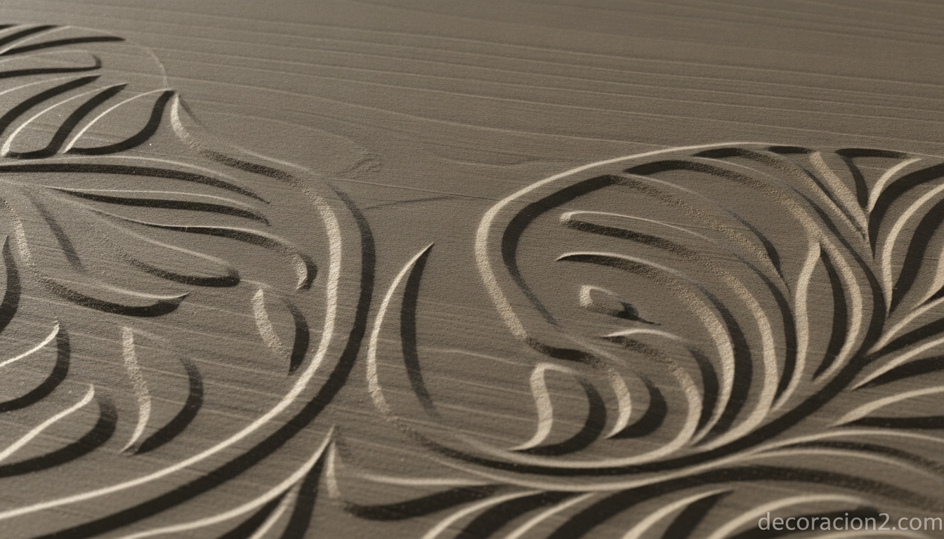 Detalle macro de la textura en relieve de un panel decorativo laminado para paredes