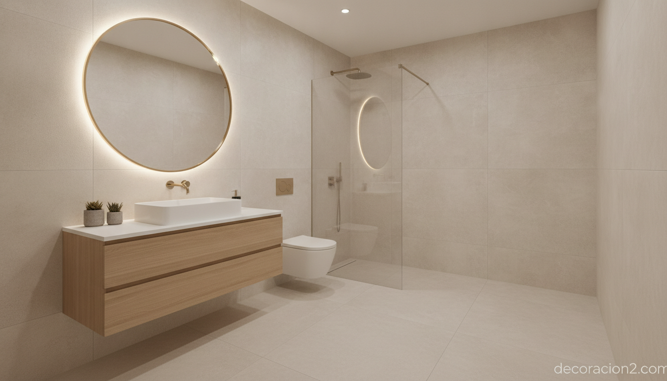 Bañera plegable: la solución de diseño para un baño sin espacio 10 Baño pequeño minimalista con mobiliario suspendido para ganar espacio