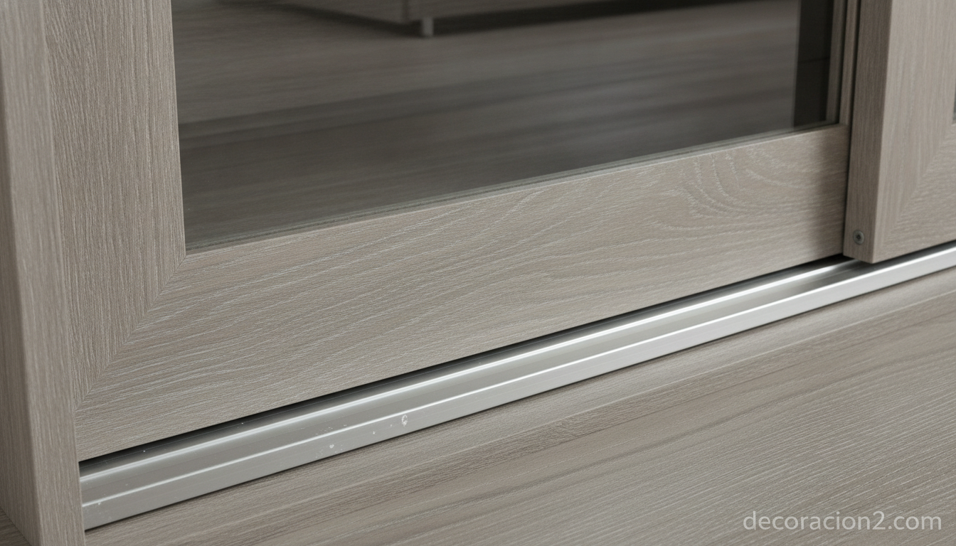 Mueble de almacenaje para el salón con hueco para TV: la propuesta Stiby de Ikea 5 Detalle de puerta corredera de vidrio templado y acabado en chapa de fresno