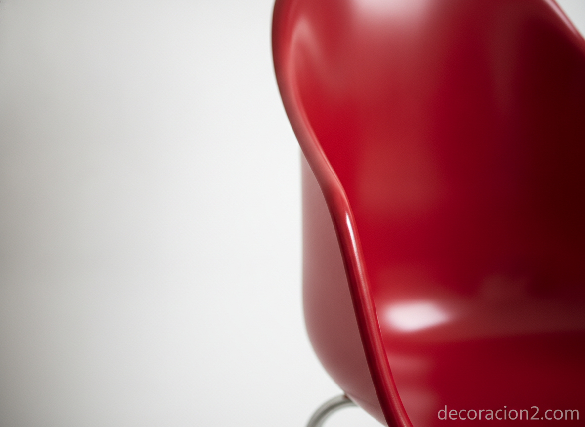Silla Hero de Calligaris: diseño juvenil y color para dormitorios 1 Detalle del acabado y material de la silla Hero de Calligaris en color rojo