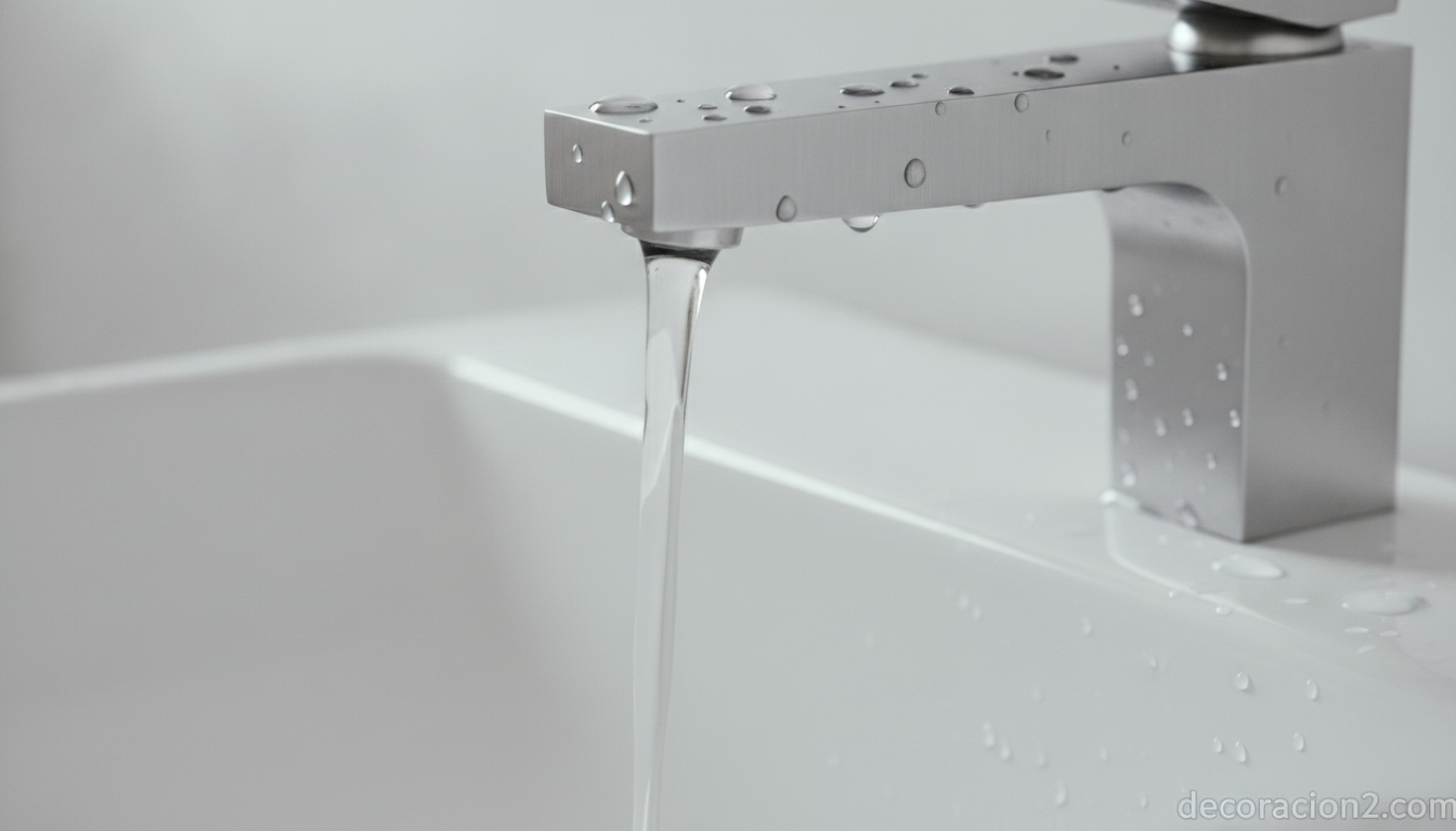 Baño futurista: el diseño Vostok que une minimalismo y toques retro 1 Detalle de grifería y lavabo de líneas puras en baño futurista