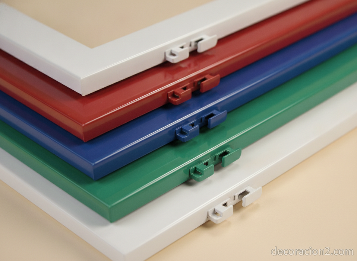 Detalle de las carcasas intercambiables de colores del televisor personalizable