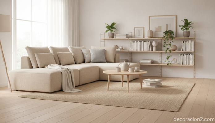 Salón decorado con muebles de estilo IKEA inspirados en el catálogo de IKEA