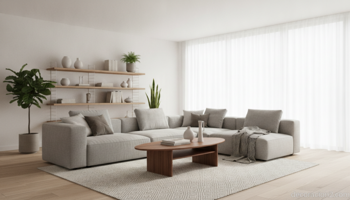 Salón moderno con muebles BoConcept de diseño danés
