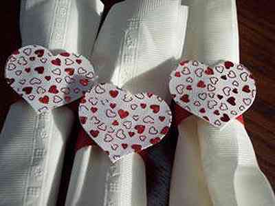 Servilleteros para decorar tu mesa en el Día de San Valentín