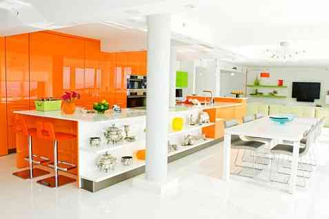El color naranja en decoraciones modernas 5