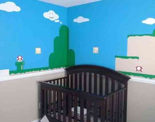 Habitación infantil inspirada en Mario Bros 4