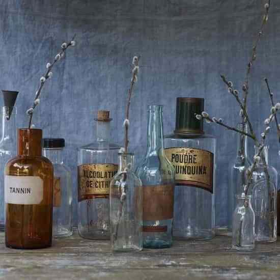 Decoración con frascos vintage