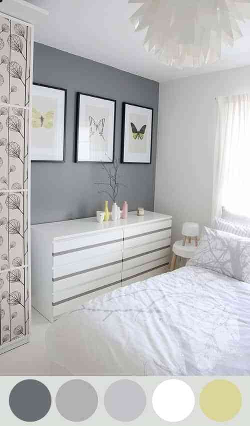 Decoración de dormitorio moderno en gris - Decoración de interiores