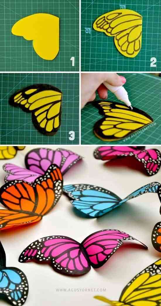hacer mariposas