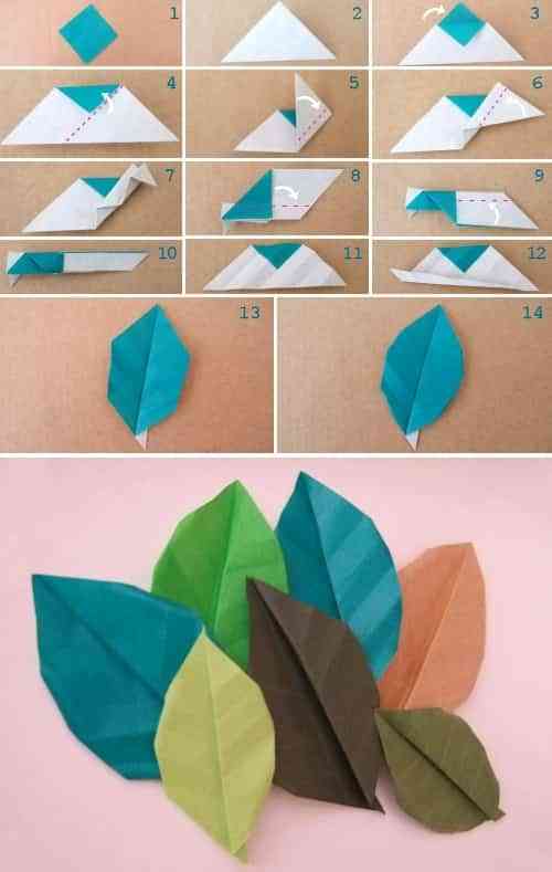 Prescribir desesperación donde quiera DIY hacer hojas con origami - Decoración de interiores | Opendeco