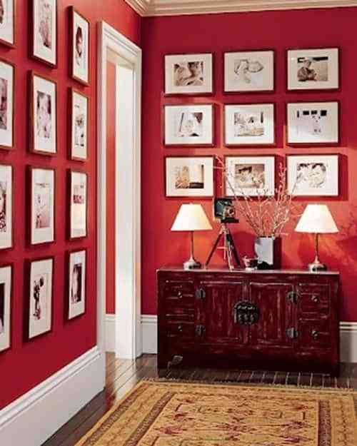 decorar paredes rojas