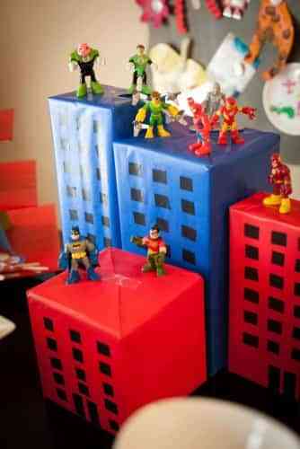 decoración fiesta infantil superhéroes