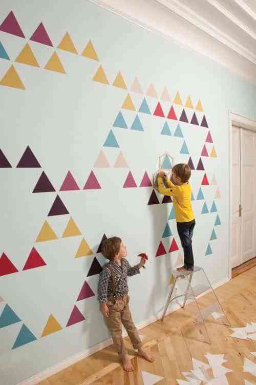 decorar paredes con detalles de papel