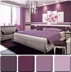 decorar paredes en color púrpura