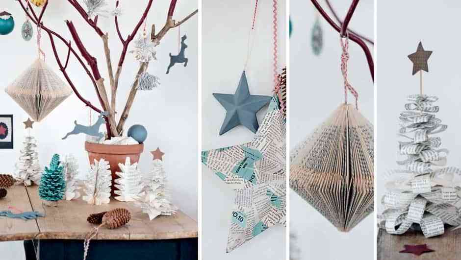 10 ideas de decoración navideña reciclada