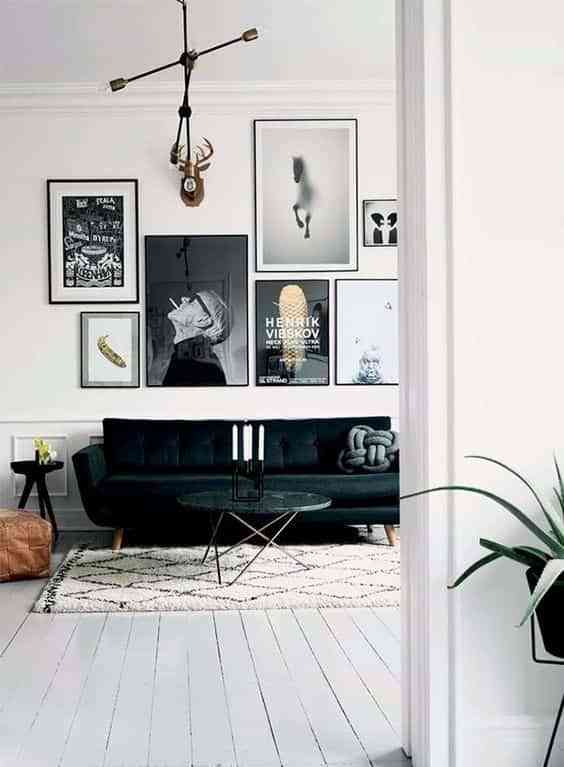 5 ideas para decorar con cuadros modernos sobre el sofá 8
