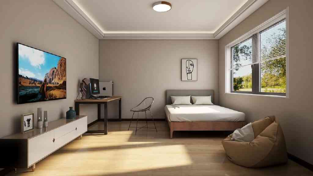 El dormitorio multifuncional te permite recibir visitas en el.